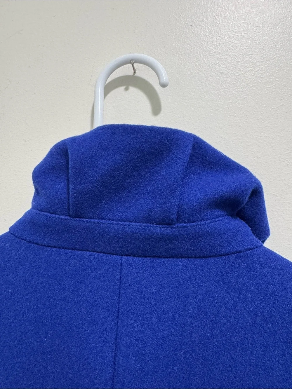 J.Crew City Coat Wool Blend Cobalt Blue Stand Collar Coat Size 2